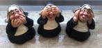 3 figurines Nonen van Geluk, Verzamelen, Ophalen of Verzenden, Zo goed als nieuw, Religie