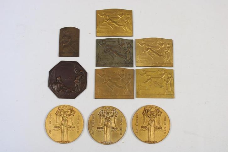 bronzen medailles wereldtentoonstelling 1930, 1935, 1937, Postzegels en Munten, Penningen en Medailles, Brons, Ophalen of Verzenden