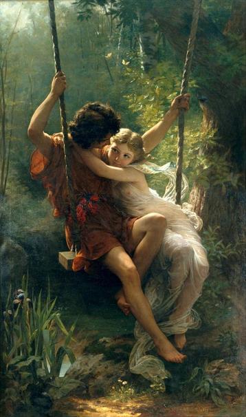 Le printemps, Pierre August Cot, origineel dd. 1873, repl.  beschikbaar voor biedingen