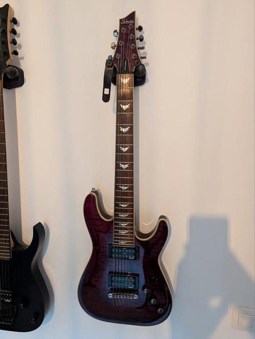 Schecter Omen Extreme-7 Black Cherry, Musique & Instruments, Instruments à corde | Guitares | Électriques, Comme neuf, Solid body