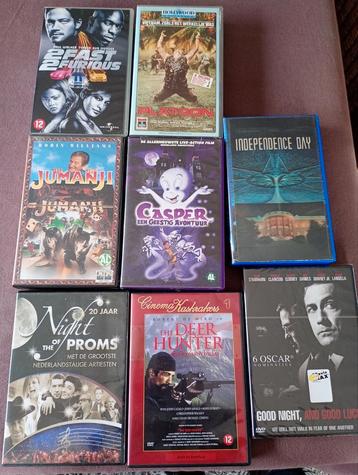 5 VHS cassettes en 3 DVD's beschikbaar voor biedingen