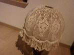 vintage: handemade lampekap haakwerk, Ophalen, Vintage: haakwerk, Beige, Rond