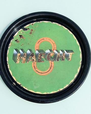 Plateau/plateau à bière HAECHT 🟢 Vintage EMAIL. 1950-60. Co