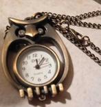 Montre Zak avec 1 hibou en bronze, à remontage !, Enlèvement ou Envoi, Comme neuf, Autres matériaux, Montre de poche