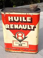 vintage olieblik Huile Renault Demi Fluide, Verzamelen, Blikken, Ophalen of Verzenden, Gebruikt