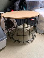 Salontafel / bijzettafel in metaal en hout, Huis en Inrichting, Tafels | Bijzettafels, Ophalen, Zo goed als nieuw, Hout