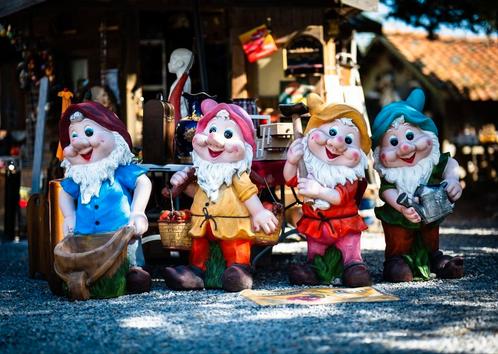 4 tuinkabouters in polyester, Tuin en Terras, Tuinbeelden, Ophalen