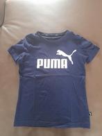 Donker blauw T - Shirt Puma 140 ( 9 a 10 jaar ), Comme neuf, Puma, Garçon ou Fille, Chemise ou À manches longues