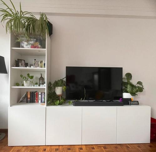 IKEA BESTÅ tv-meubel wit, Huis en Inrichting, Kasten |Televisiemeubels, Zo goed als nieuw, Ophalen