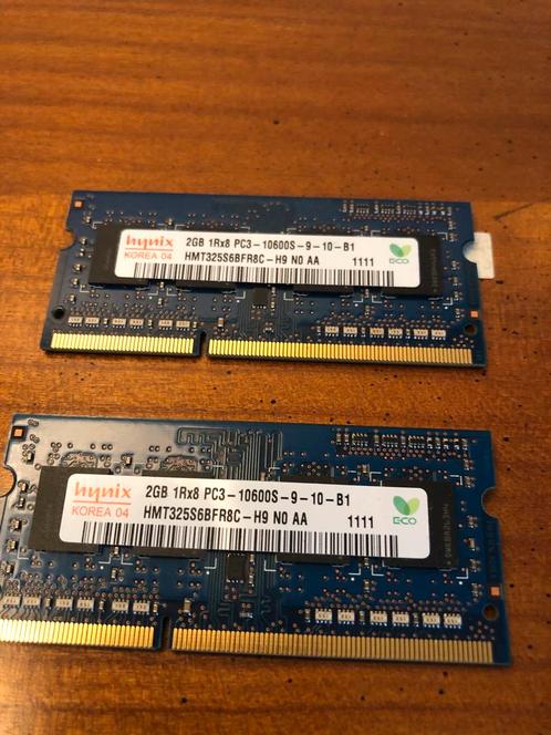 3 lots de barrettes mémoires pour laptop, Informatique & Logiciels, Mémoire RAM, Comme neuf, Laptop, DDR2