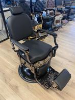 Barbierstoel Retro Luxe zwart kappersgroothandel barberstoel, Nieuw, Overige materialen, Ophalen of Verzenden, 125 cm of meer