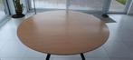 Ronde eettafel diameter 150 cm blad in essenhout, Huis en Inrichting, Tafels | Eettafels, Ophalen, Gebruikt