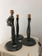 LAMP LAMPENVOET BALUSTER ANTIEK HOUT, Ophalen of Verzenden