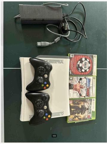 xbox 360 pro met 2 controllers/3 games, Enlèvement ou Envoi, 360 Pro ou Premium, Comme neuf, 60 GB