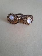 vintage maan ringen/matching moon rings, Handtassen en Accessoires, Ringen, Goud, Goud, Kleiner dan 17, Zo goed als nieuw