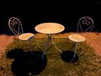 tuintafel, Tuin en Terras, Tuintafels, Ophalen, Gebruikt, Rond, Metaal