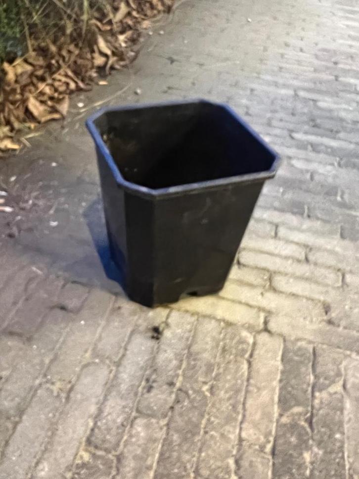 Grote vierkante kweekpotten harde plastic 25,5 x 27 cm, Jardin & Terrasse, Pots de fleurs, Comme neuf, Synthétique, Intérieur