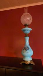 Italiaanse porseleinen olielamp., Antiek en Kunst, Ophalen, Glas