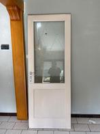 Vintage deur met glas, Doe-het-zelf en Bouw, Ophalen, Gebruikt, Glas, Binnendeur