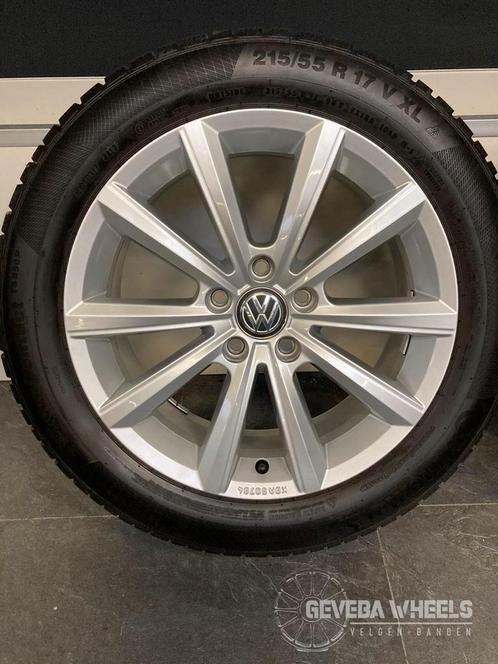 17'' originele Volkswagen Passat velgen + winterbanden 5x112, Auto-onderdelen, Banden en Velgen, Banden en Velgen, Winterbanden