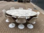 Originele Knoll Tulip Ovale tafel (198) Arabescato marmer, Ophalen of Verzenden, Vitra hansen mah jong møller cassina togo b&b italia artifort
