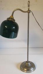 art deco bureau chrome met verschuifbare groene kap, Antiek en Kunst, Verzenden