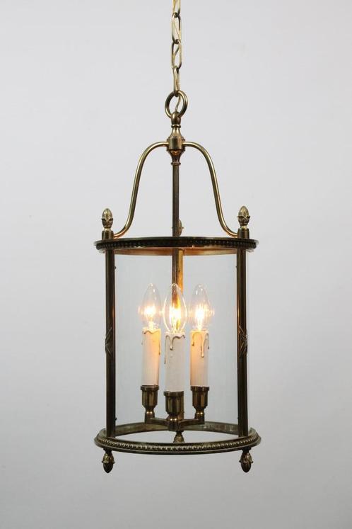 Mooie degelijke oude hal lantaarn, Antiquités & Art, Antiquités | Éclairage, Enlèvement ou Envoi