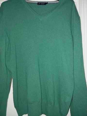 Col V en laine verte HACKETT - taille M, Enlèvement ou Envoi, Comme neuf