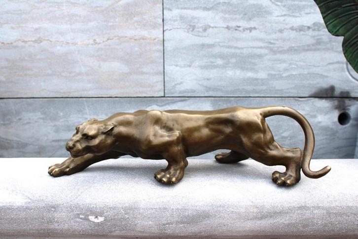 bronzen panter gesigneerd BARYE., Antiek en Kunst, Antiek | Brons en Koper, Brons, Ophalen of Verzenden