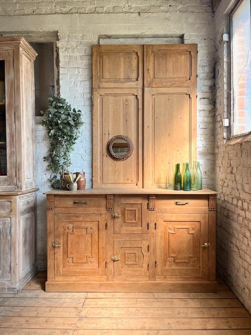 Ancien meuble de bar chene massif debut XXe, Huis en Inrichting, Kasten | Buffetkasten, Zo goed als nieuw, Eikenhout, Ophalen of Verzenden