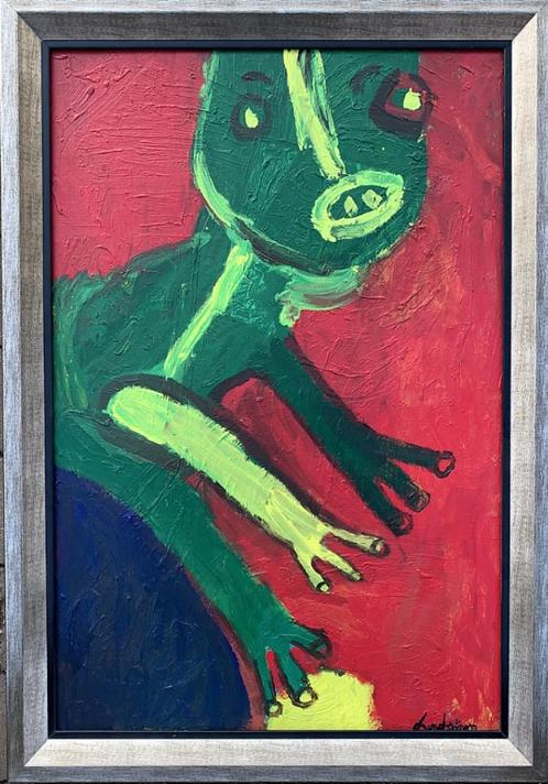 "Le ballon bleu" - Bengt Lindström, Antiek en Kunst, Kunst | Schilderijen | Modern, Ophalen