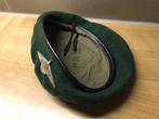 Para Cdo groene muts, Verzamelen, Militaria | Algemeen, Ophalen of Verzenden, Landmacht, Helm of Baret