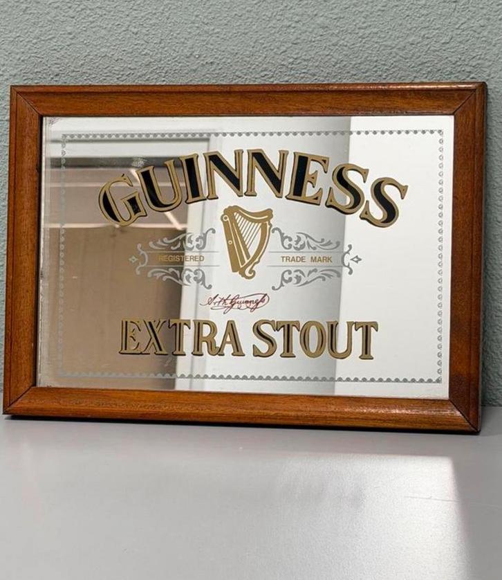Panneau d'affichage de la marque bière Guinness Extra Stout, Collections, Marques de bière, Comme neuf, Panneau, Plaque ou Plaquette publicitaire