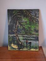 Schilderij op doek Afrikaans thema waterkant van LUK, Antiek en Kunst, Ophalen