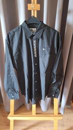 Vintage heren hemd lange mouw maat 40 katoen nieuw Italië, Ophalen of Verzenden, Zo goed als nieuw, Zwart, Halswijdte 39/40 (M)