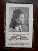 Georgette Hinneman  Torhout 1924 + Brugge 1943, Envoi, Image pieuse