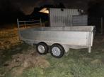 Aanhangwagen dubbelasser. 3 m lang x 1,5 m breed., Auto diversen, Aanhangers en Bagagewagens, Ophalen, Gebruikt