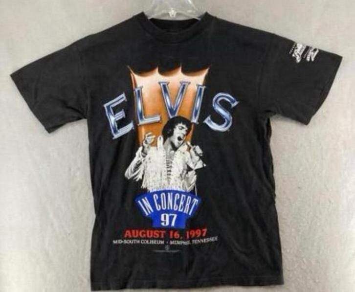 Elvis Presley T Shirt XL Memphis TN in Concert 1997 90s vtg, Verzamelen, Muziek, Artiesten en Beroemdheden, Zo goed als nieuw