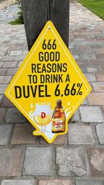 Duvel blikken bord., Ophalen of Verzenden, Zo goed als nieuw, Reclamebord