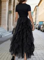 Rok in voile met top super mooi en elegant, Kleding | Dames, Ondergoed en Lingerie, ANDERE, Verzenden, Zwart, Nachtkleding