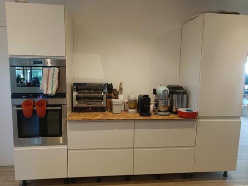 keuken ikea, Huis en Inrichting, Keuken | Complete keukens, Gebruikt, Enkelwandige keuken, Wit, Hout, Greeploos, Met kookeiland