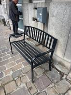 Banc de jardin 3 places en métal - Banc en acier avec dossir, Antiquités & Art, Enlèvement ou Envoi