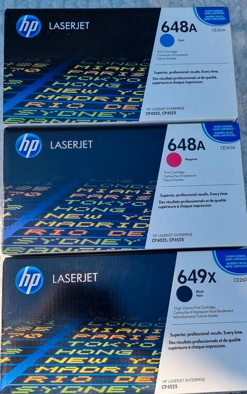 649X zwart high volume 648a cyan en magenta buitenkans!, Computers en Software, Printerbenodigdheden, Zo goed als nieuw, Toner