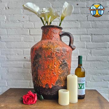 Vase de sol XXL West Germany Carstens Tonnieshof Fat lava 