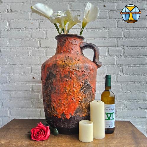 Vase de sol XXL West Germany Carstens Tonnieshof Fat lava, Antiquités & Art, Antiquités | Vases, Enlèvement ou Envoi