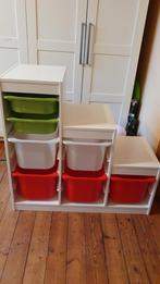 Rangement Ikea 'Trofast' blanc bacs vert/blanc/rouge inclus, Maison & Meubles, Enlèvement