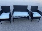 rotan bankje en 2 stoelen, Tuin en Terras, Tuinsets en Loungesets, Ophalen, Rotan