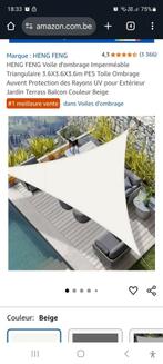 Voile d'ombrage 3.6 m x 3.6 m, Jardin & Terrasse, Enlèvement, Neuf