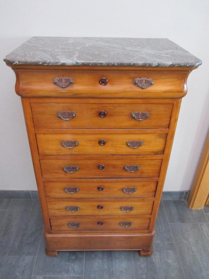 Antieke "chifonnière" - 8 lades ! - prachtige patina !, Huis en Inrichting, Kasten | Ladekasten, Gebruikt, Ophalen