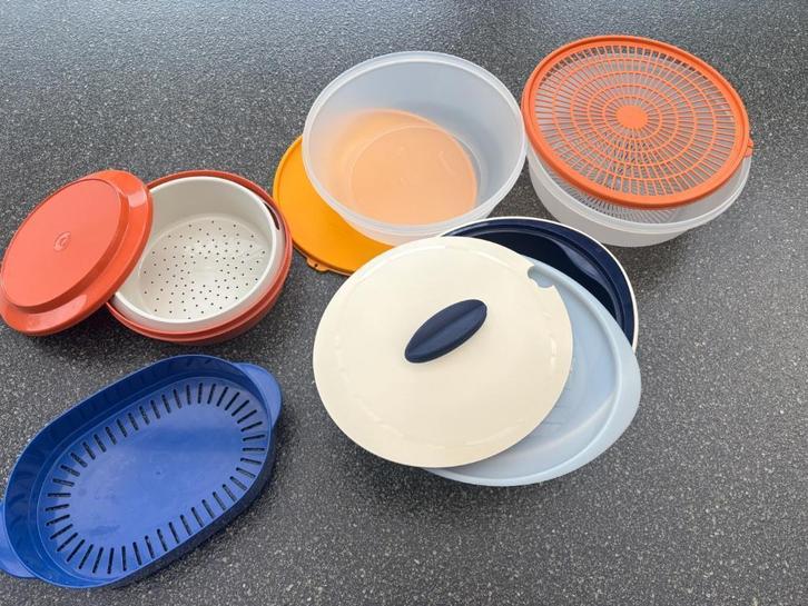 Tupperware, Huis en Inrichting, Keuken | Tupperware, Zo goed als nieuw, Bak of Kom, Blauw, Oranje, Ophalen of Verzenden